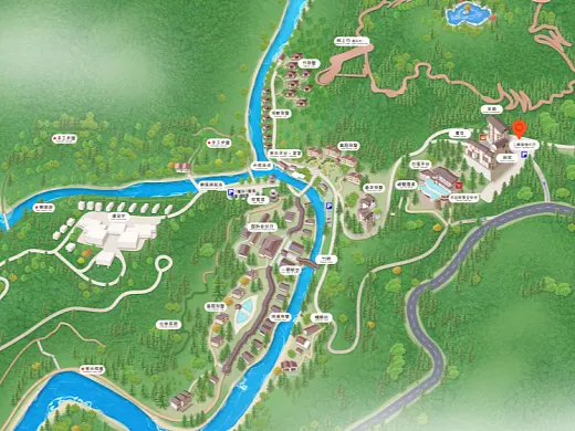甘洛结合景区手绘地图智慧导览和720全景技术，可以让景区更加“动”起来，为游客提供更加身临其境的导览体验。